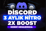 ⭐3 Aylık 2x Boostlu Nitro | Garantili!✅