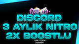 ⭐️ 3 Aylık 2x Boostlu Nitro Kod | ANLIK