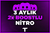 ⭐ [OTO TESLİM] DİSCORD 3 AYLIK NİTRO 2X BOOST ⭐