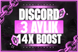 ⭐ 3 Aylık Discord 14X Boost ⭐