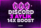 3 Aylık Discord 14x Boost