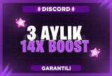 ✨3 Aylık Discord 14x Boost Hızlı GARANTİ✨