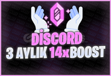 ⭐[3 AYLIK] DİSCORD 14X SERVER BOOST +GARANTİ