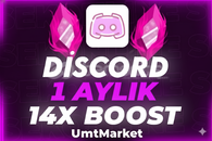 BOTSUZ 1 Aylık Discord Boost 14X BOTSUZ 1 Aylık Discord Boost 14X