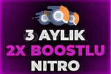 ⭐3 AYLIK DİSCORD NİTRO [2X BOOST]⭐