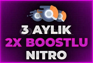 ⭐️3 Aylık Discord Nitro 2x Boost[Anında] ⭐️