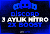 3 Aylık Discord Nitro 2x Boost