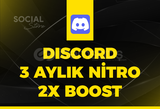 3 Aylık Discord Nitro 2x Boost