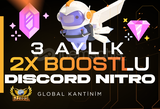 3 Aylık Discord Nitro 2x Boost | GARANTİ