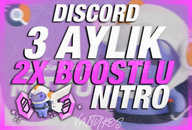 ⭐3 AYLIK Discord Nitro 2X BOOST | OTO TESLIMAT