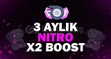 3 Aylık Discord Nitro 2x Boostlu Nitro