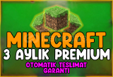 3 Aylık Minecraft Premium + Garanti