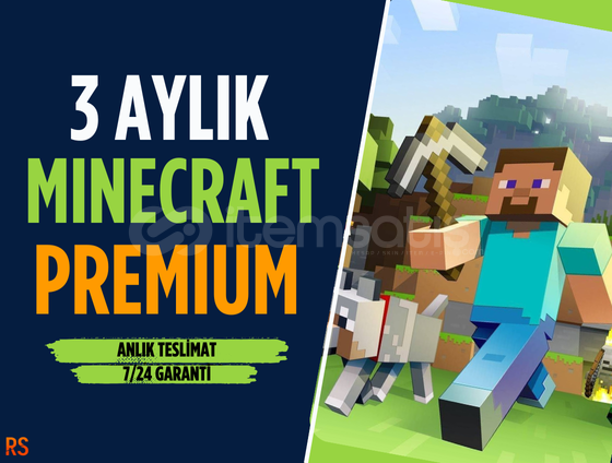 3 Aylık Minecraft Premium + Garanti 3 Aylık Minecraft Premium + Garanti