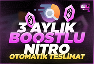 ⭐ {OTO TESLİM} DİSCORD 3 AYLIK 2X BOOST NİTRO ⭐