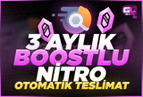 ⭐ {OTO TESLİM} DİSCORD 3 AYLIK 2X BOOST NİTRO ⭐