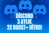 ⭐️ 3 Aylık Nitro 2x Boost⭐️