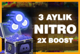 ⭐3 Aylık Nitro 2x Boost | Oto Teslim ⭐