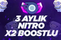 ⭐️ 3 Aylık Nitro 2x Boost ⚡️ ⭐️ 3 Aylık Nitro 2x Boost ⚡️