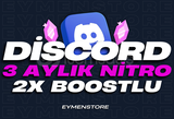 ⭐3 Aylık Nitro 2x Boost | Oto Teslim ⭐