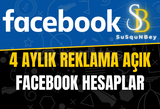 4 Aylık Reklama açık Facebook Hesaplar