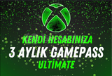 3 Aylık Xbox Gamepass Ultimate Hesap