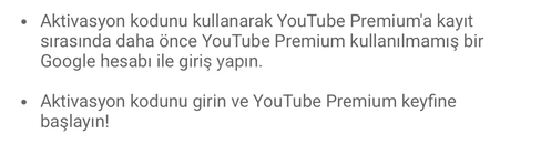 3 Aylık Youtube Premium