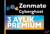 3 Month Zenmate Cyberghost Premium Account