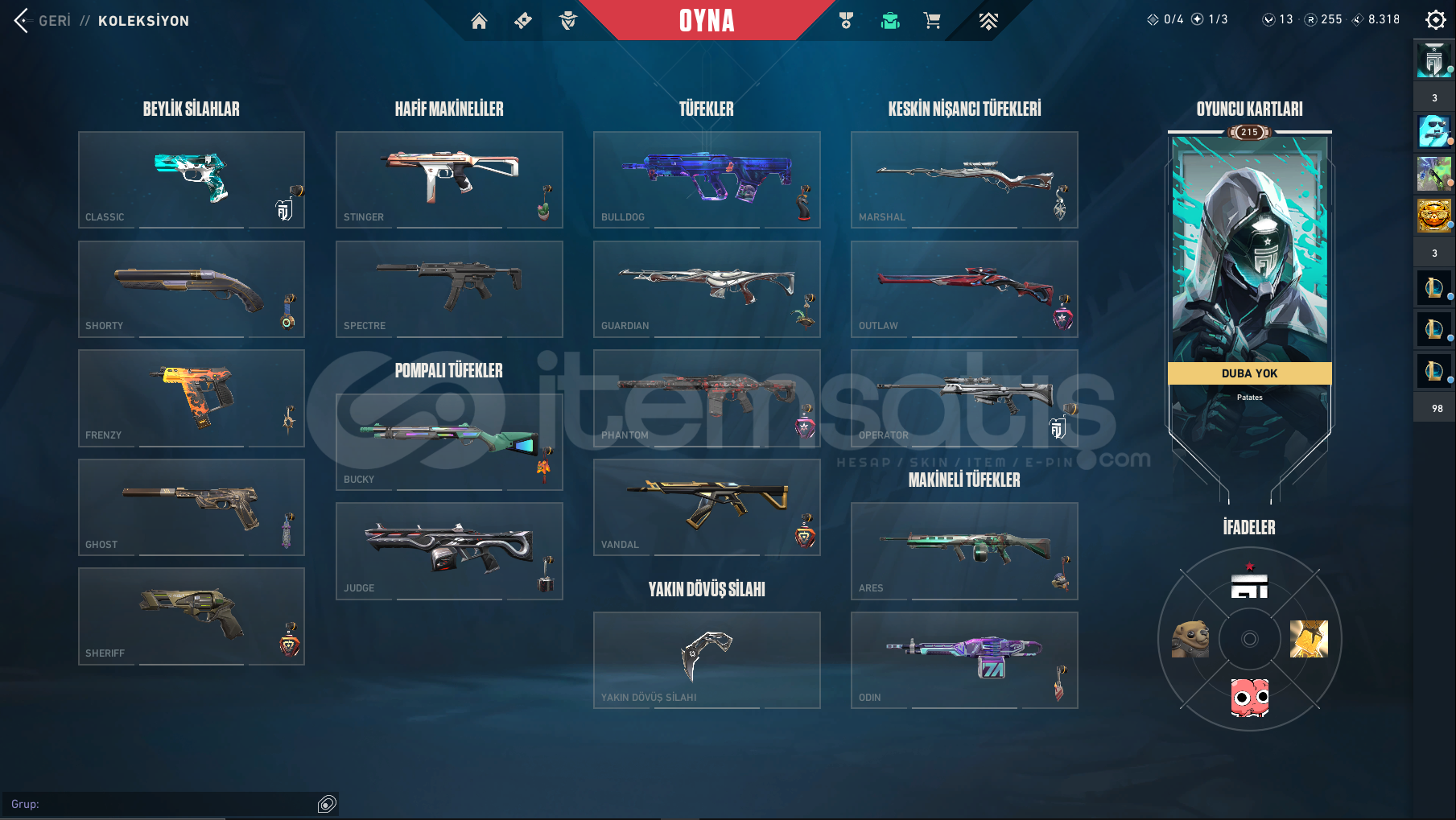 3 BIÇAK 3 VANDALLI MAİNLİK VALORANT HESAP! 3 BIÇAK 3 VANDALLI MAİNLİK VALORANT HESAP!