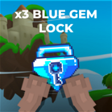 3 Blue Gem Lock