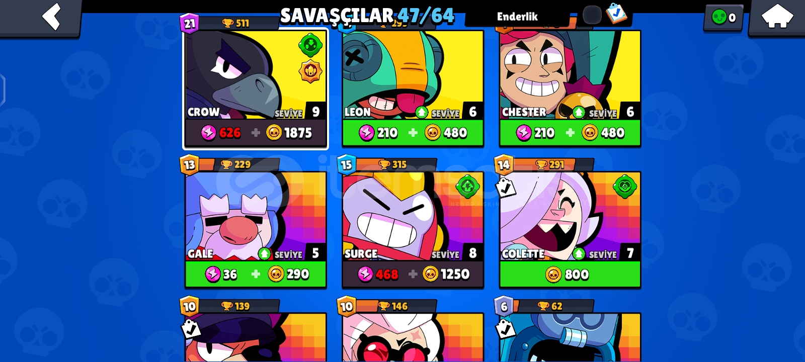 3 Legendary Brawl Stars Accounts - 1325635 | İtemsatış