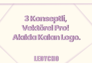 3 Konseptli, Vektörel Pro! Akılda Kalan Logo.
