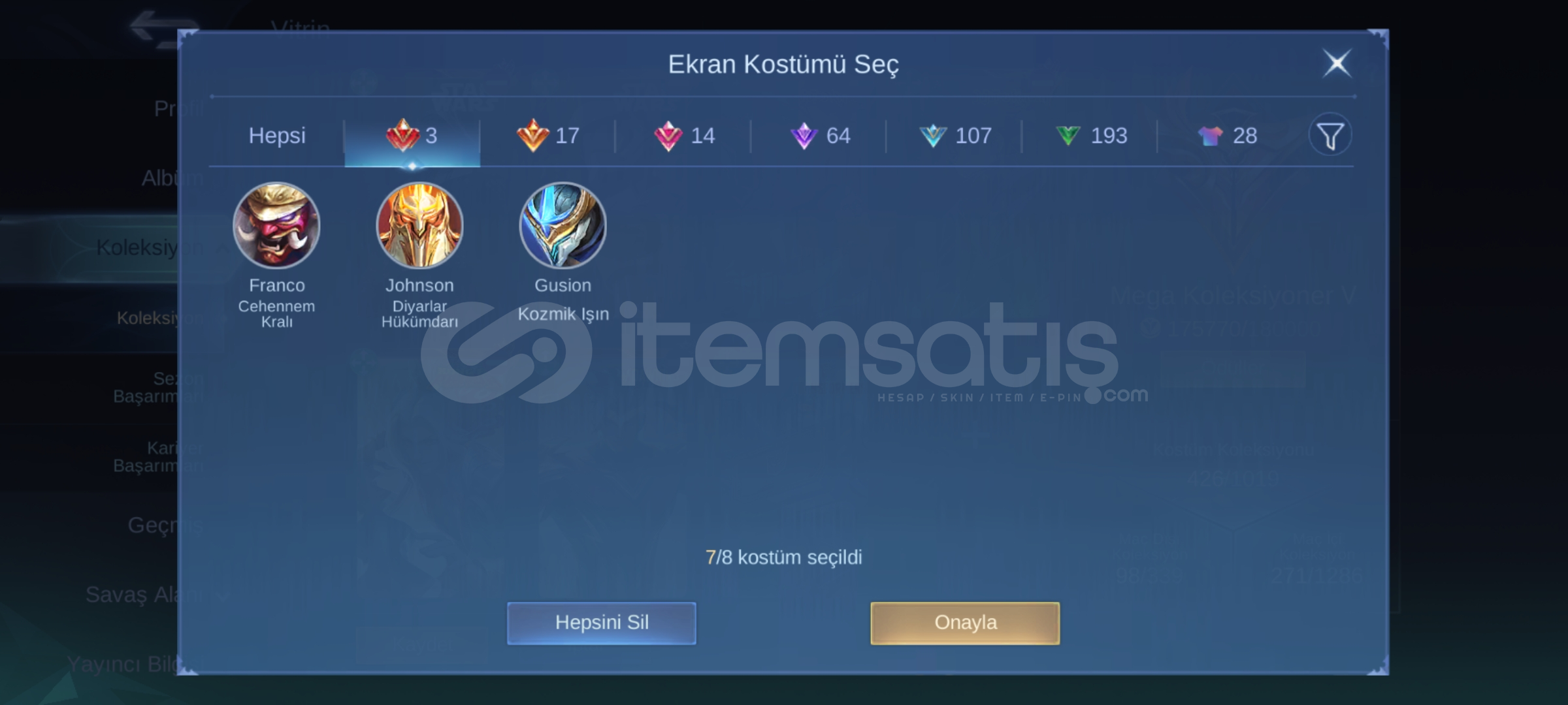 3 LEGEND MEGA HESAP 3 LEGEND MEGA HESAP