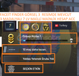 3 MADALYALI 7 LV 25 TL CS GO ENVANTERLİ MAİLLİ