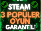 ⭐3 POPÜLER OYUN GARANTİ⭐ STEAM RANDOM HESAP 