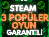 ⭐3 POPÜLER OYUN GARANTİLİ⭐ STEAM RANDOM HESAP