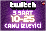 ⭐ 3 Saat 10-25 Canlı İzleyici ⭐