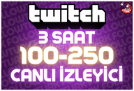 ⭐ 3 Saat 100-250 Canlı İzleyici ⭐