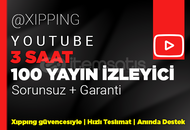 3 SAAT | 100 CANLI İZLEYİCİ YOUTUBE 