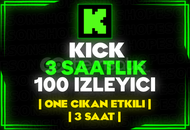 ⭐️[3 SAAT] 100 KİCK CANLI YAYIN İZLEYİCİ⭐️