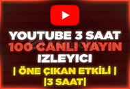 ⭐️[3 SAAT] 100 YOUTUBE CANLI YAYIN İZLEYİCİ⭐️