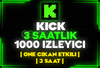 ⭐️[3 SAAT] 7/24 OTO 1000 KİCK CANLI İZLEYİCİ⭐️