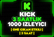 ⭐️[3 SAAT] 1000 KİCK CANLI YAYIN İZLEYİCİ⭐️