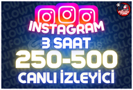 ⭐ 3 Saat 250-500 İnstagram Canlı İzleyici ⭐