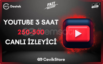 ⭐3 Saat 250-500 Youtube Canlı İzleyici⭐