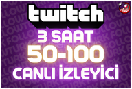 ⭐ 3 Saat 50-100 Canlı İzleyici ⭐