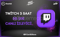 ⭐ 3 Saat 50-100 Twitch Canlı İzleyici ⭐
