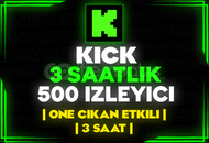 ⭐️[3 SAAT] 500 KİCK CANLI YAYIN İZLEYİCİ⭐️