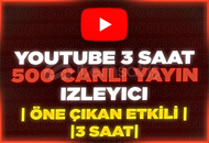 ⭐️[3 SAAT] 500 YOUTUBE CANLI YAYIN İZLEYİCİ⭐️