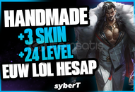 +3 Skinli 24 Level Mail Onaysız EUW LoL Hesap