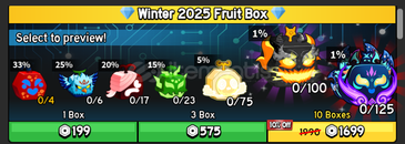 ✨ +3 Winter 2025 Fruit Box | Blox Fruits ✨